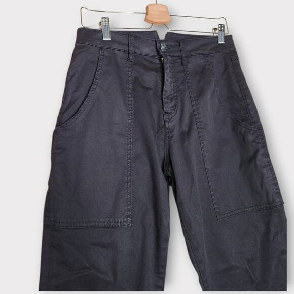 NEW Hudson Womens Cropped Ankle Cargo Pants Black 26 Utility Stretch Casual - Picture 4 of 6